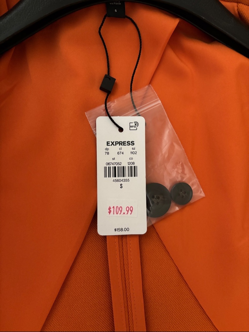 Express Orange Color Tailored Blazer - Picture 15 of 15